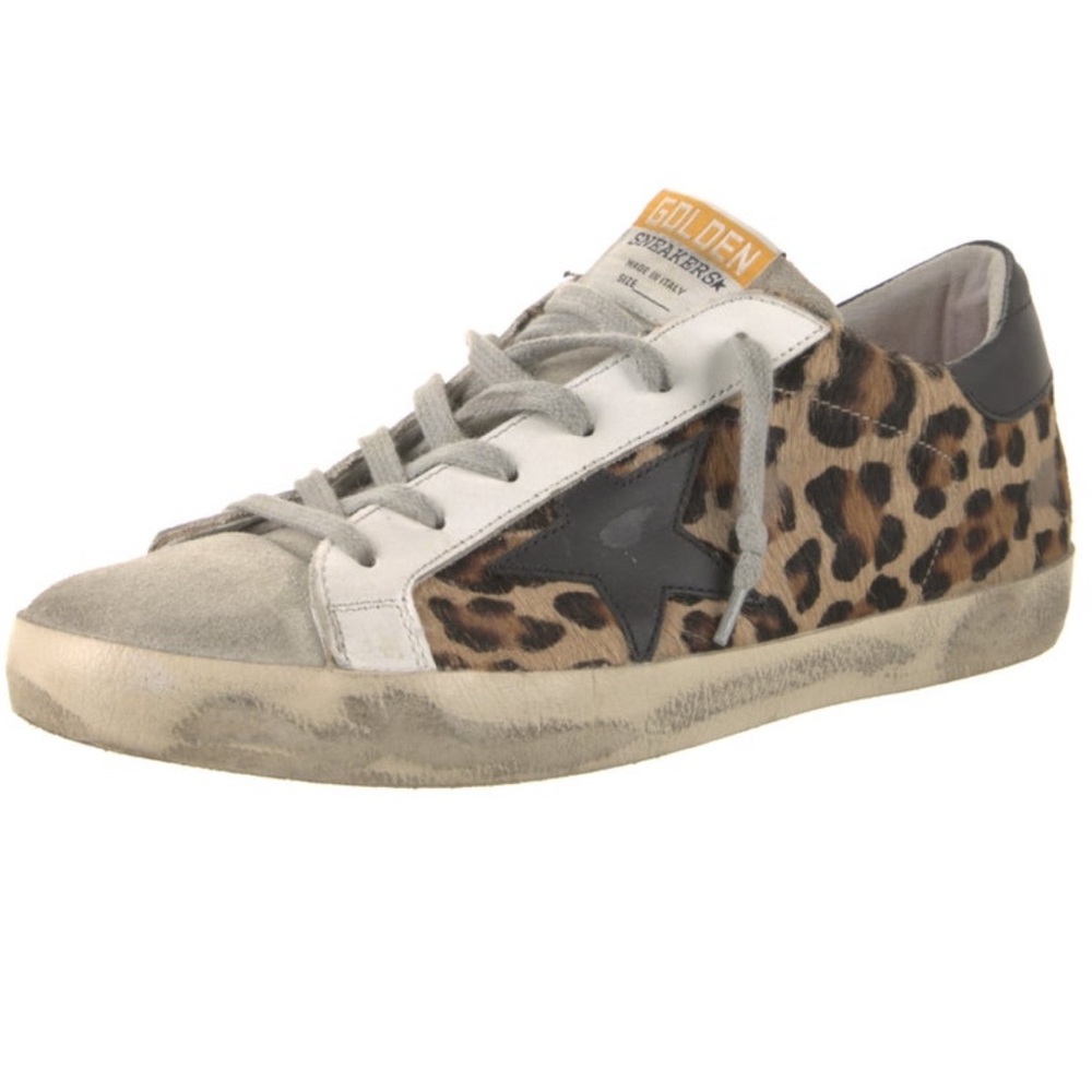 Golden Goose Superstar Leopard Print Sneakers